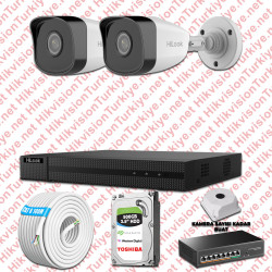 Hilook İp Kamera Seti 1080p Fullhd 2 Güvenlik Kamerası